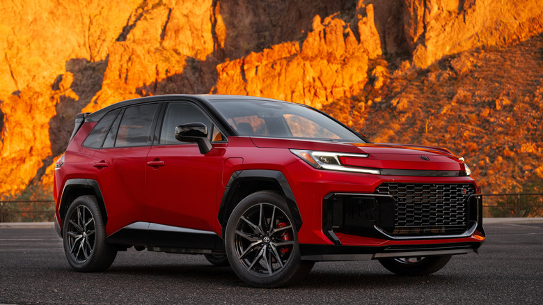Front-quarter shot of a 2026 Toyota RAV4 GR Sport.