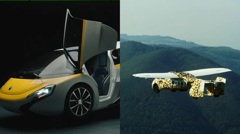 Split Image: AeroMobil in drive mode and in flight