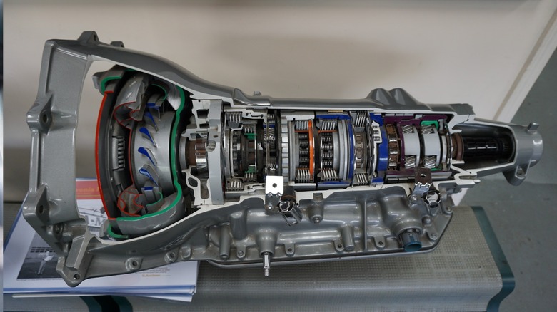 A 4L80 transmission on display at the Ypsilanti Automotive Heritage Museum