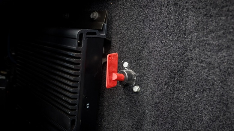 Hidden kill switch in car