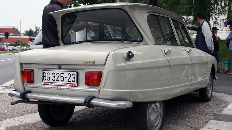 A rear shot of a Citroen Ami 6