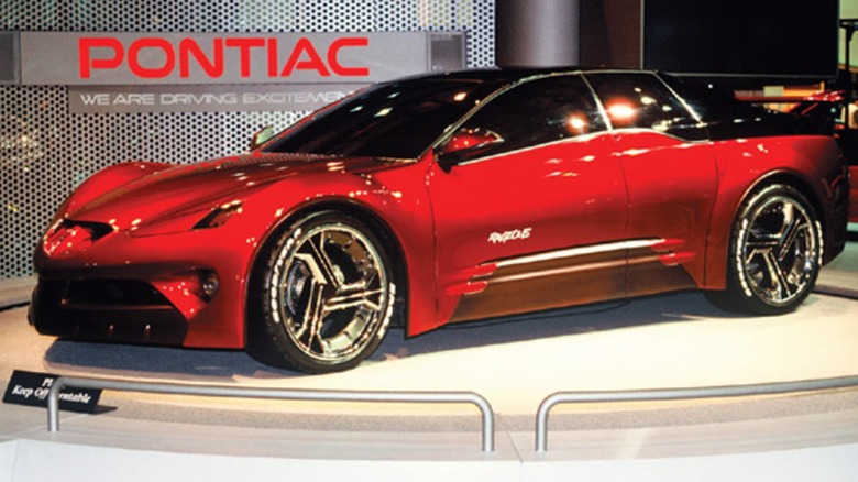 A 1997 Pontiac Rageous concept car on display