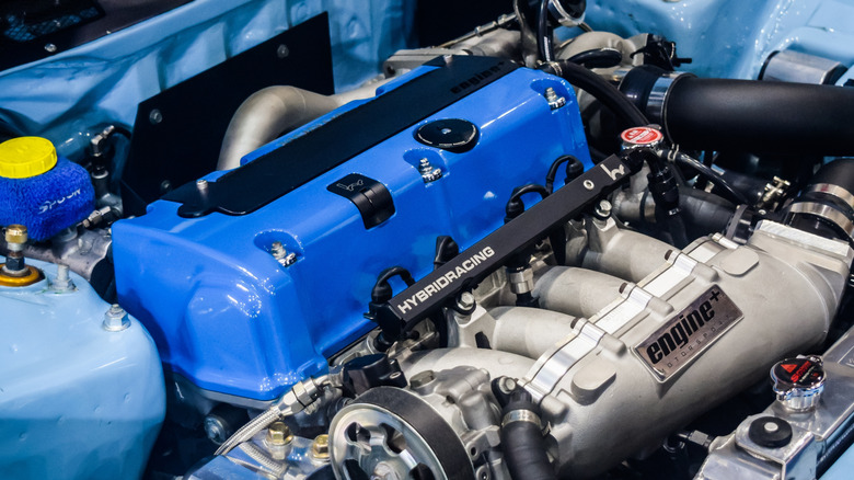 A modified Honda K24 engine