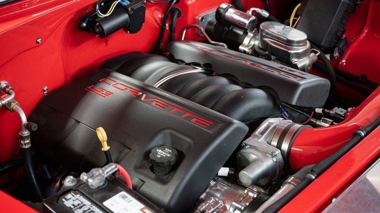 A Chevrolet Corvette LS3 V8 engine