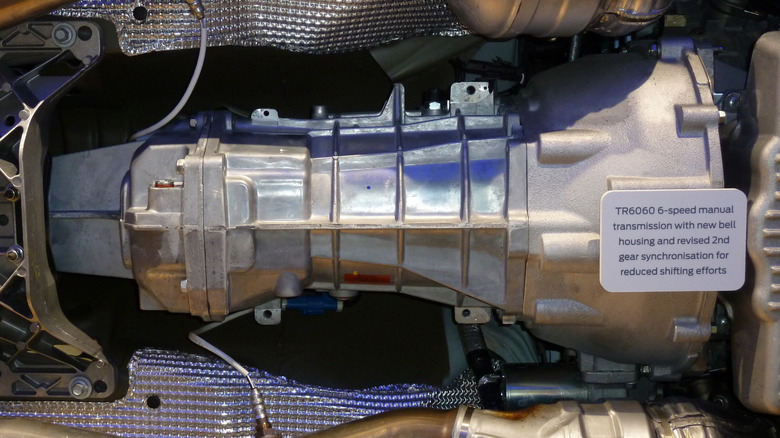 The Tremec TR-6060 6-speed manual transmission in a 2010 Holden FPV GT (FG) Boss 335