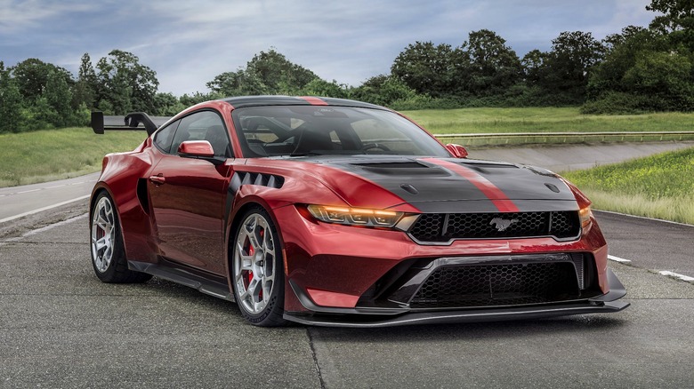 2025 Ford Mustang GTD in red and black