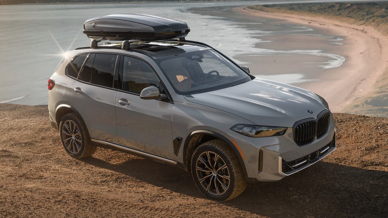 3/4 front shot of a BMW X5 Silver Anniversary Edition