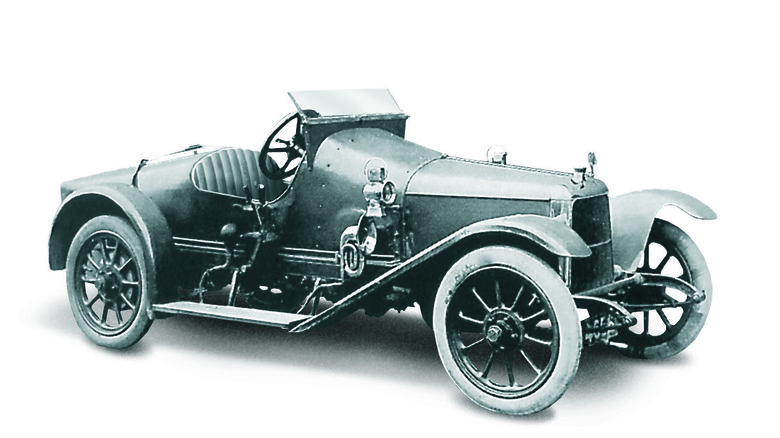 Old photograph of the Aston Martin Coal Scuttle