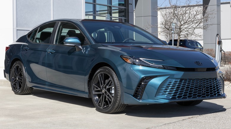 A blue Toyota Camry