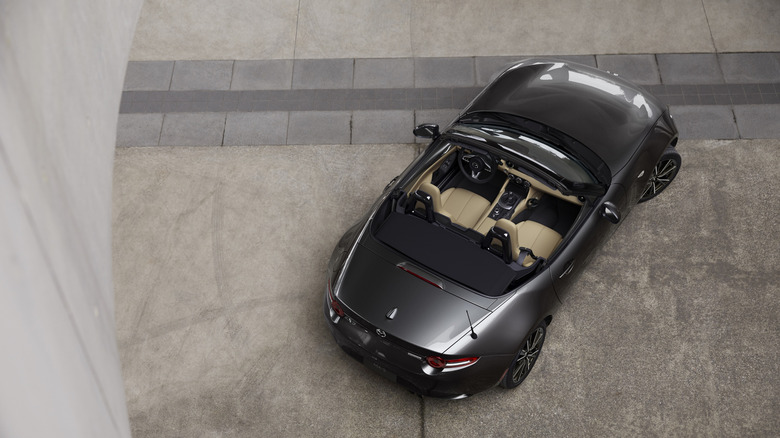 Overhead view of a 2026 Mazda MX-5.
