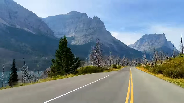 A view from Going-to-the-Sun Road in Glacier National Park
