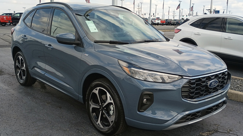 A 2023 Ford Escape ST-Line Hybrid in a parking lot