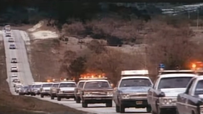 Police chase scene from the 1974 movie "The Sugarland Express."