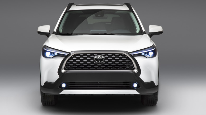 A white 2022 Toyota Corolla Cross