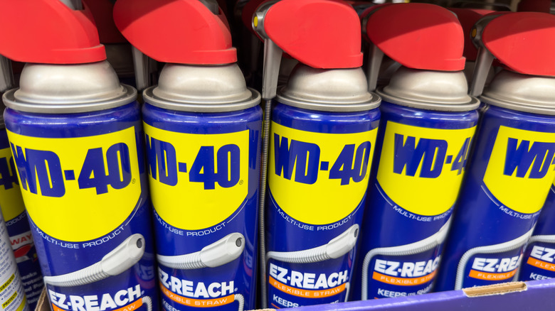 Close up of cans of WD-40 EZ-Reach