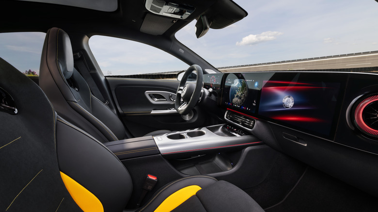 Interior of a new Mercedes-AMG CLA45