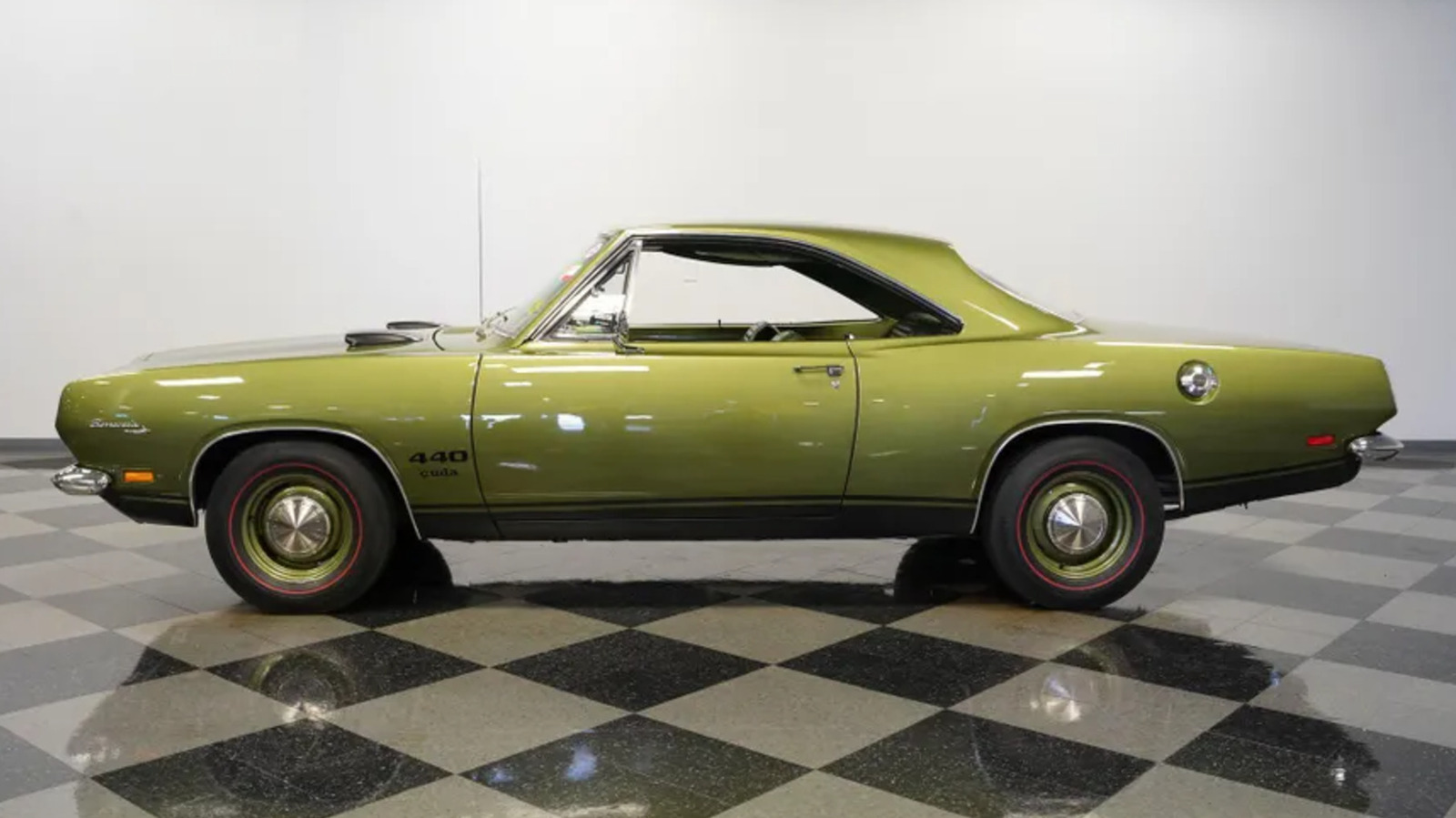 6,900-Mile 1969 Plymouth Barracuda Is A Green-On-Green Torque Monster With A Factory 440
