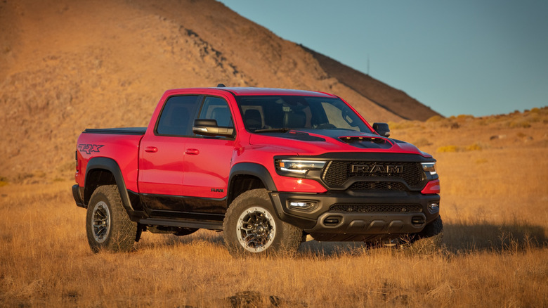 Shot of a 2021 Ram 1500 TRX in a plain
