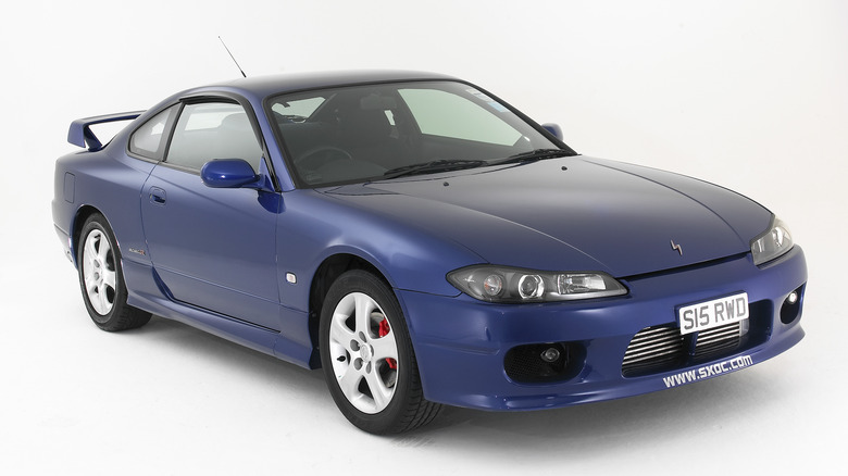 Nissan Silvia on white background