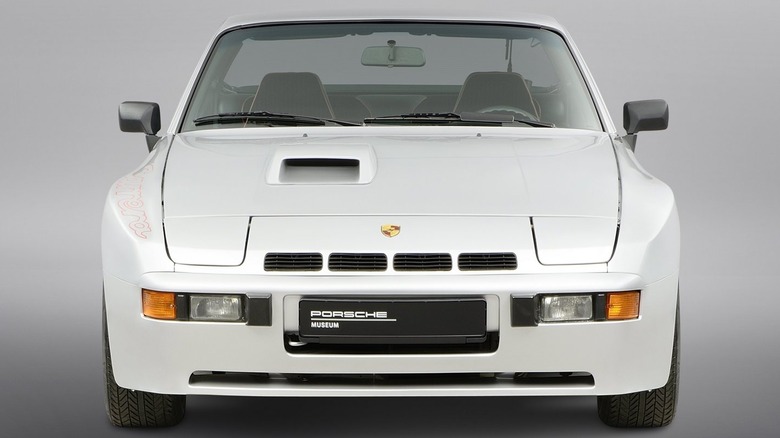 A white Porsche 924 Carrera GT belonging to the Porsche Museum