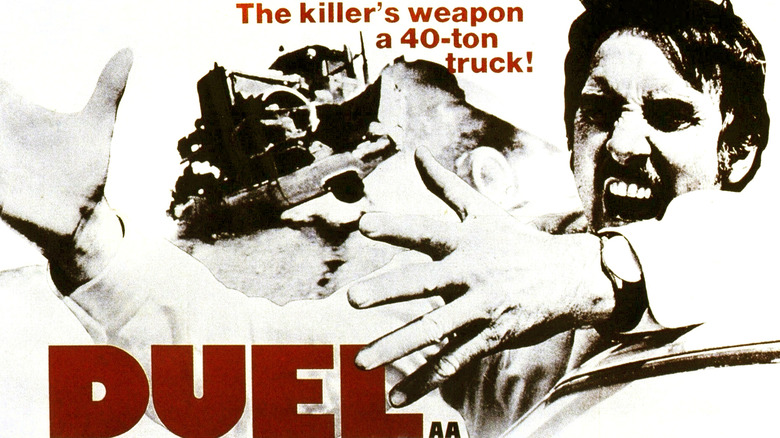 The movie poster for "Duel," featuring Dennis Weaver