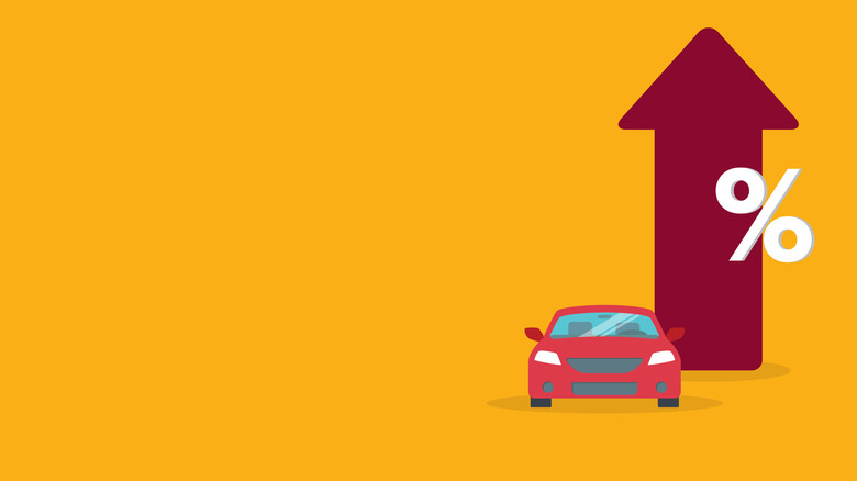 A graphic shows a sedan with an arrow pointing upward