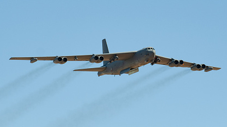 B-52 Bomber during a flyover