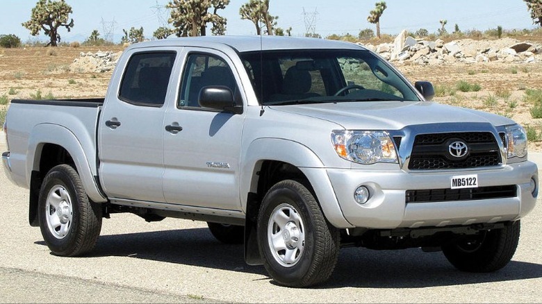 A silver 2011 Toyota Tacoma