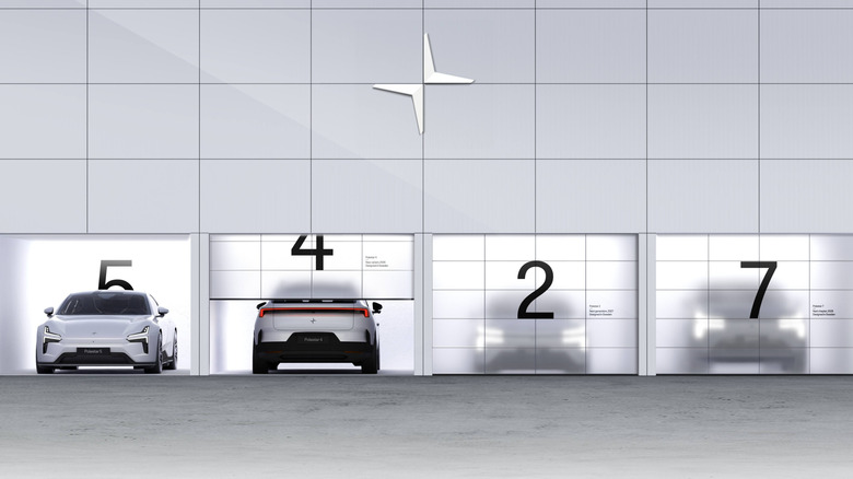 Teaser image showing new Polestars in a garage