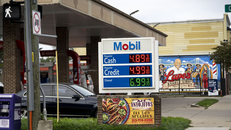 A Detroit gas station in the city's Mexicantown neighborhood