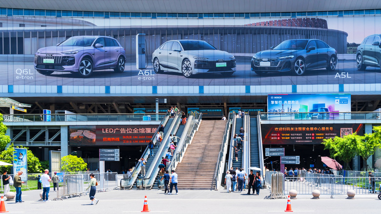 China, Shanghai, may 2, 2025. Auto show in Shanghai 2025 showcases latest electric vehicle technology and innovation