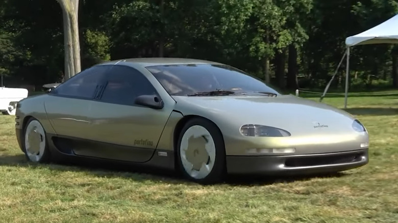 The 1987 Chrysler Lamborghini Portofino concept car parked on grass