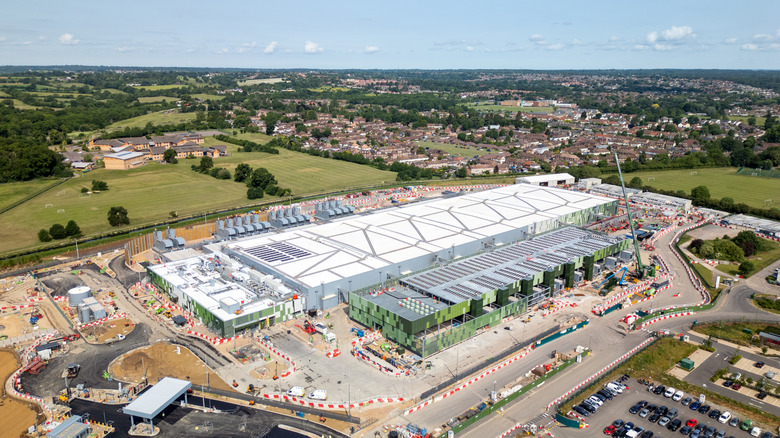 A large Google data center under construction