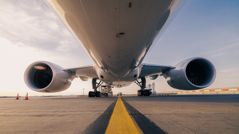 underbelly of an aircraft