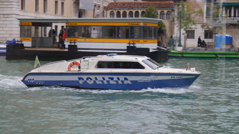Venice police boat