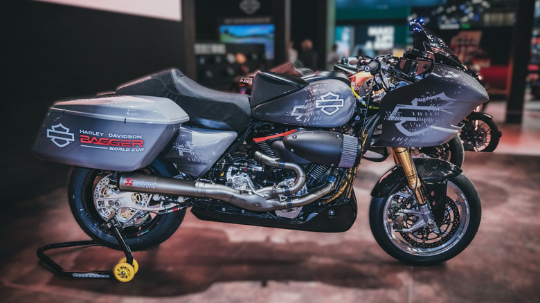 Prototype of nan Harley-Davidson Bagger World Cup title bike