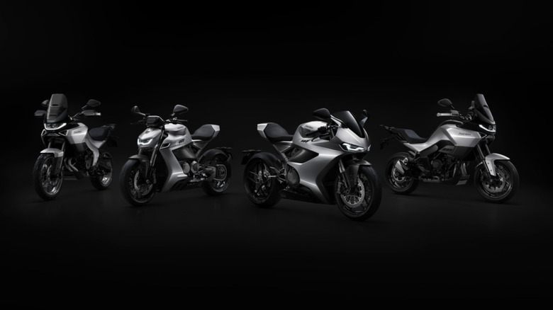 The Norton lineup of 1 sportbike, 1 naked, and 2 ADVs