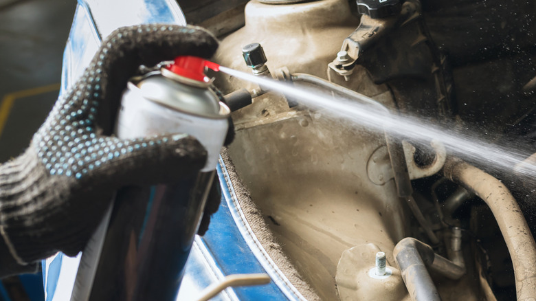 spray successful an motor bay