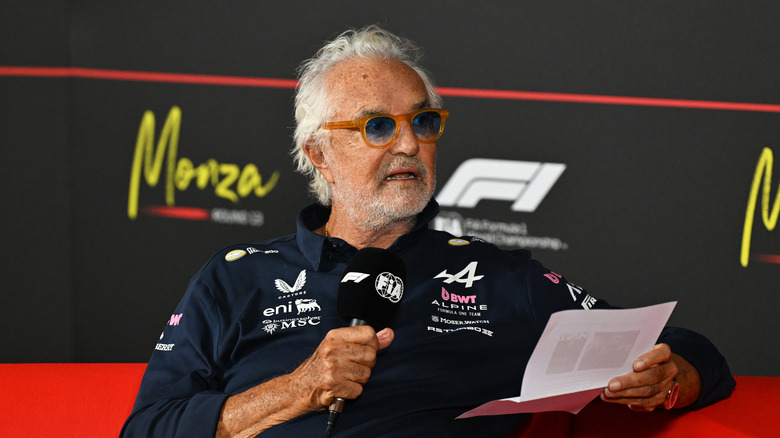 Flavio Briatore, Executive Advisor of Alpine F1 during practice ahead of the F1 Grand Prix of Italy at Autodromo Nazionale Monza on September 04, 2026 in Monza, Italy.