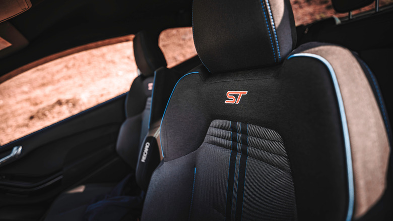 Black Recaro seats inside of a car