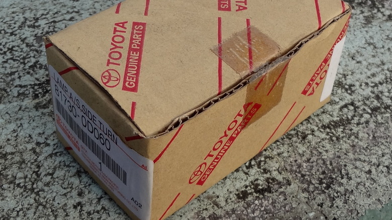 A small box labeled "Toyota Genuine Parts".
