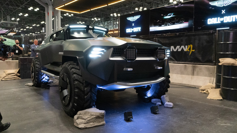 An Aston Martin Dreadnought on display at Fanatics Fest 2026