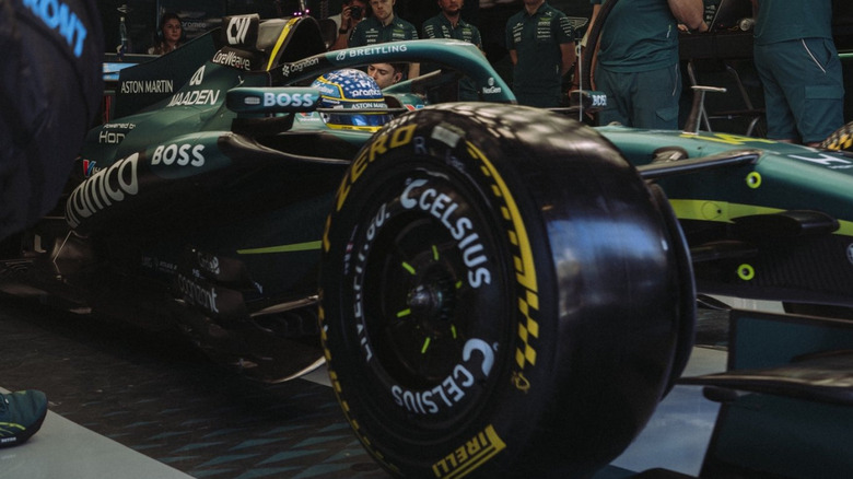 Aston Martin in the garage