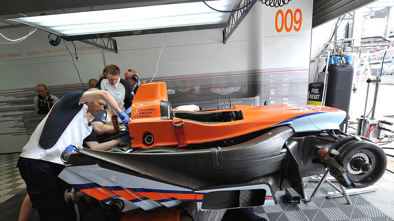 Repairs for nan AMR-One during nan 2011 6 Hours of Le Casttalet