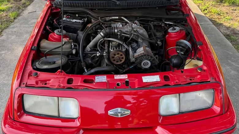 1988 Merkur XR4Ti engine compartment image