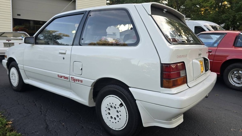 1987 Chevy Sprint Turbo rear three-quarter image