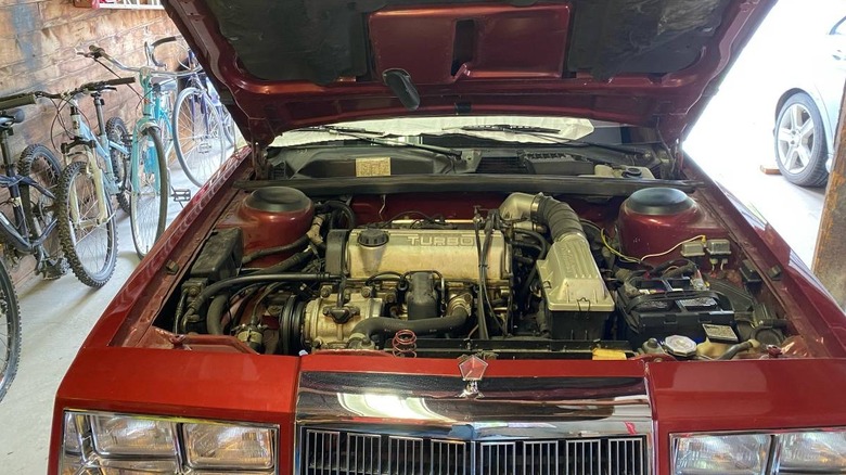 1985 Chrysler LeBaron convertible engine bay image