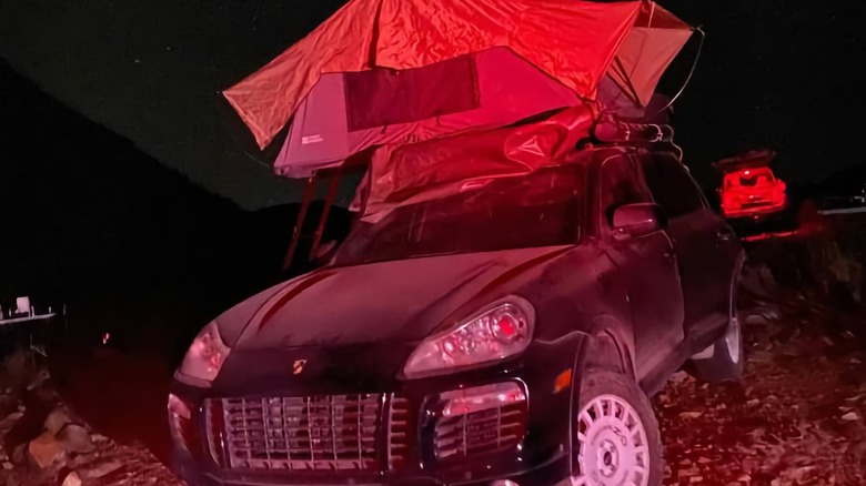 2008 Porsche Cayenne Turbo Overlander tent camping image