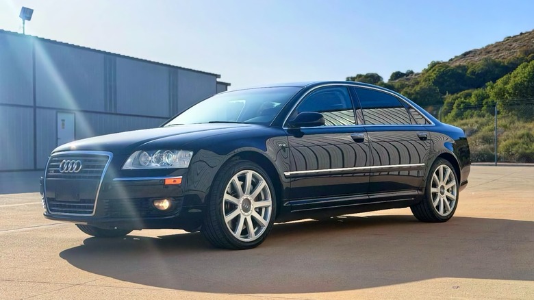 2006 Audi A8L W12 Quattro front three-quarter image