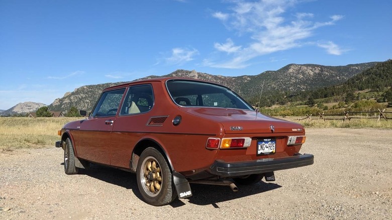 1976 Saab 99 GL Rear Three-Quarter Image